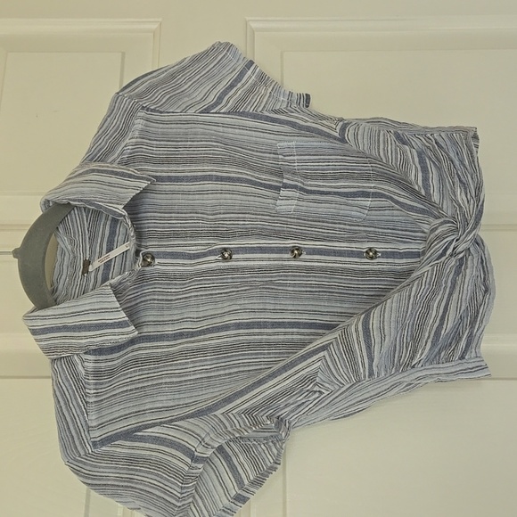 Free People Blue and White Striped Top - Picture 8 of 8